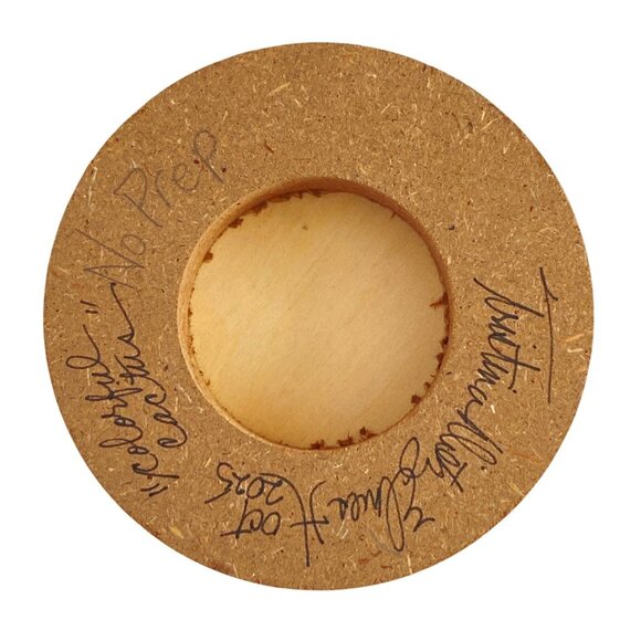 Colorful Cactus Original Watercolor Painting on Wood Round 4in Desk or Wall Art - Picture 4 of 6